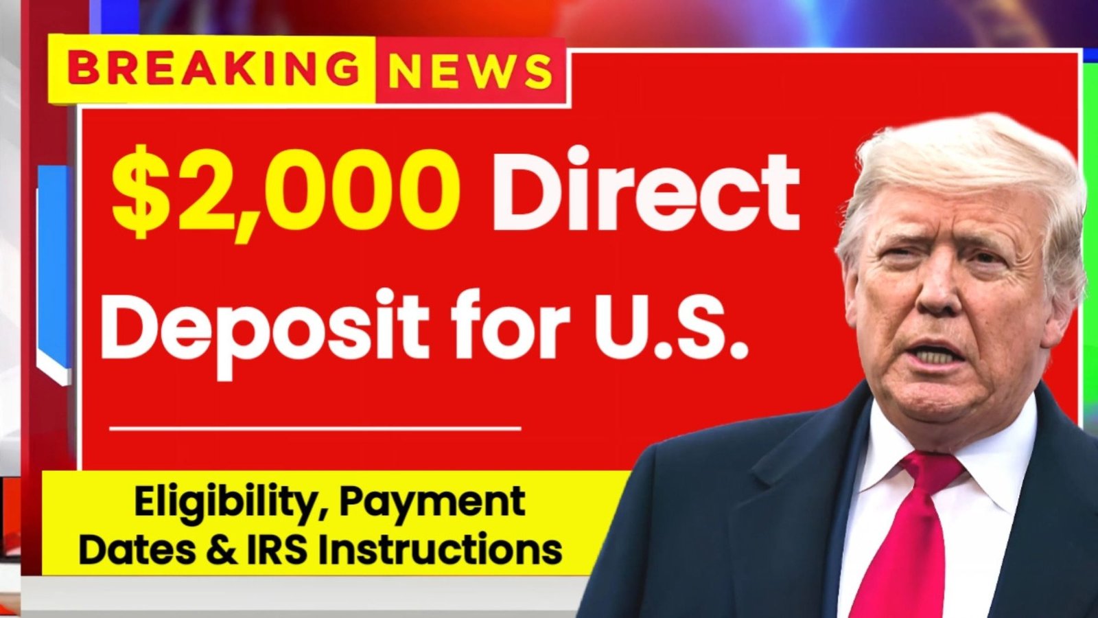 $2,000 Direct Deposit for U.S. Citizens in November 2025 – Eligibility, Payment Dates & IRS Instructions