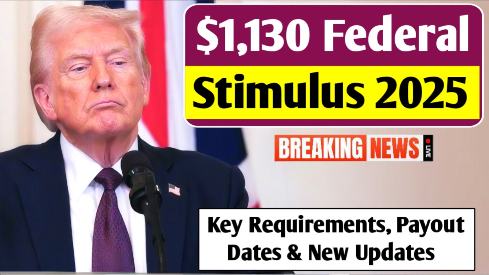 $1,130 Federal Stimulus 2025: Check Eligibility, Dates & Key Updates Now